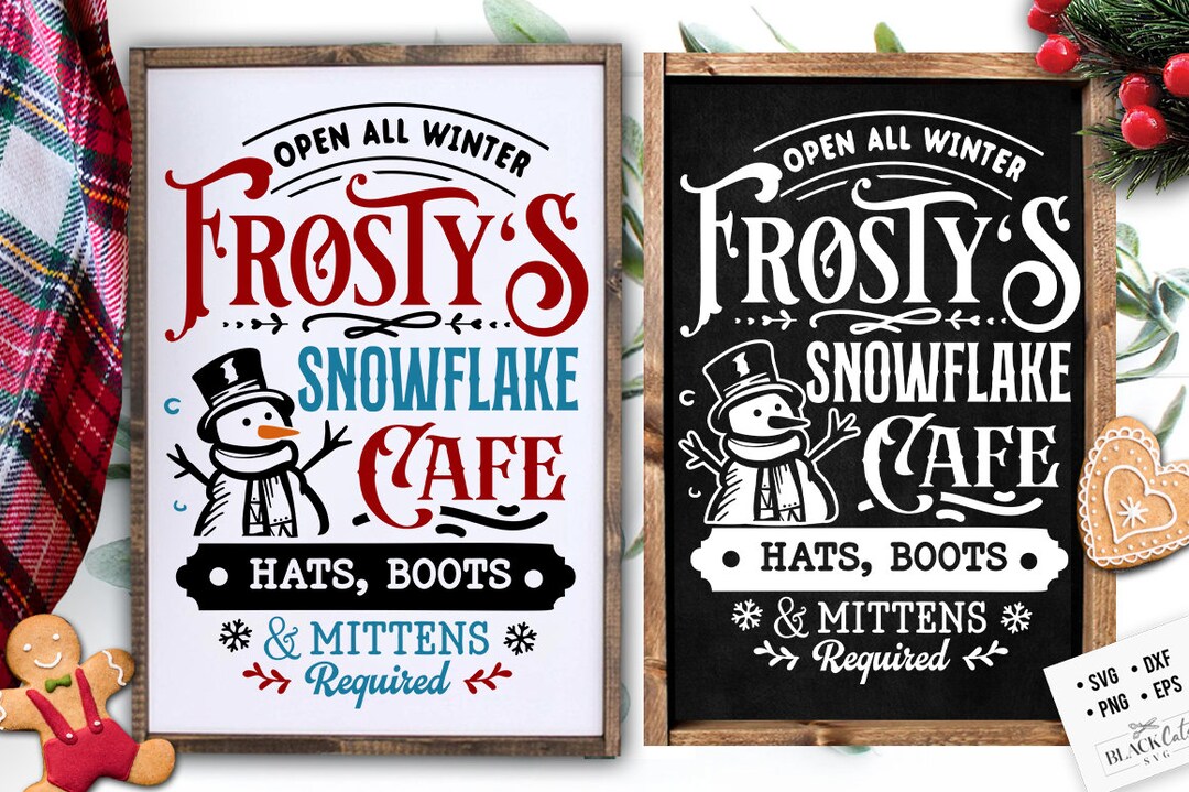 Frosty's Snowflake Cafe Svg Frosty's Cafe (Instant Download) - Etsy