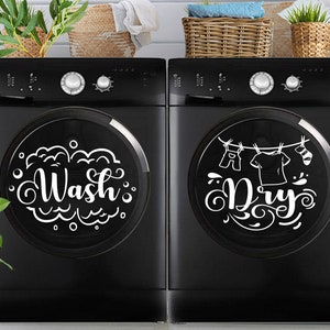 Wash dry sign svg, Washer Dryer svg, Laundry Svg, Wash and dry Sign, Washing Machine sticker svg, Laundry room svg