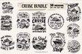 Cruise Bundle 50 designs SVG,  Cruising svg, Cruise Crew 2025 svg bundle, Family Cruise svg, Cruisin with my family svg product logo