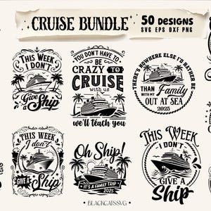 Pacchetto crociera 50 design SVG, Crociera svg, Pacchetto Cruise Crew 2025 svg, Crociera in famiglia svg, Crociera con la mia famiglia svg