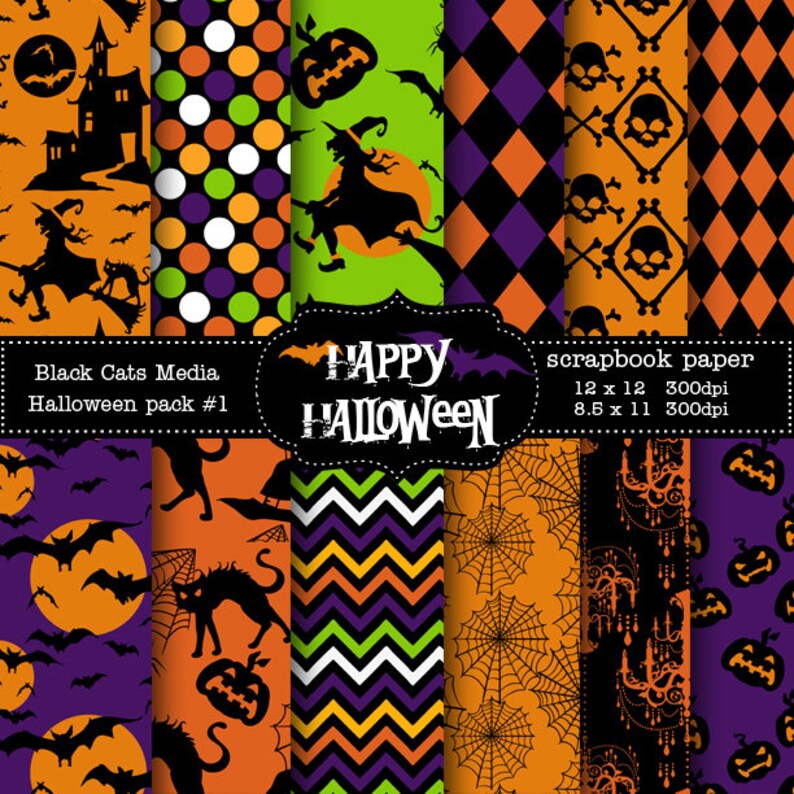 Halloween Paper Printable - Halloween Get together Paper- Prompt Obtain 12 x 12 inside AND 8.5x11 inside picture regarding Printable Halloween Paper named Halloween Paper Printable - Halloween Occasion Paper- Instantaneous Down load 12 x 12 inside AND 8.5x11 within