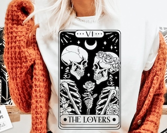 The Lovers tarot card SVG, The lovers svg, The Lovers SVG, Skeleton Love Tarot Card SVG, Skeletons love Valentine svg