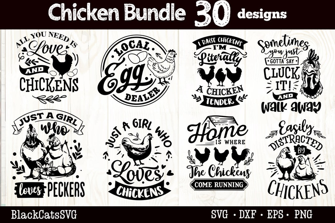 Vector Lettering Chicken Bundle Chicken Bundle Svg, Chicken Svg, Chicken Mama Svg, Chicken Lover Svg ...