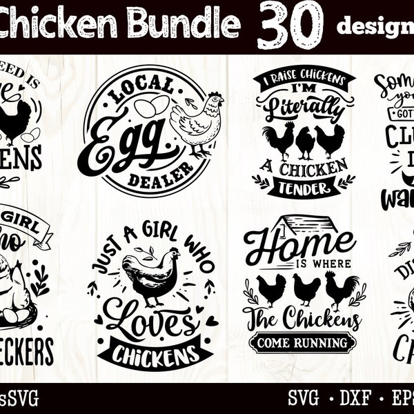 Huhn Bundle svg, Huhn svg, Hühnermama svg, Hühnerliebhaber svg, lustiges Huhn svg