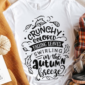 Crunchy leaves svg, Autumn svg, Fall svg, autumn svg design, thanksgiving svg, happy fall svg