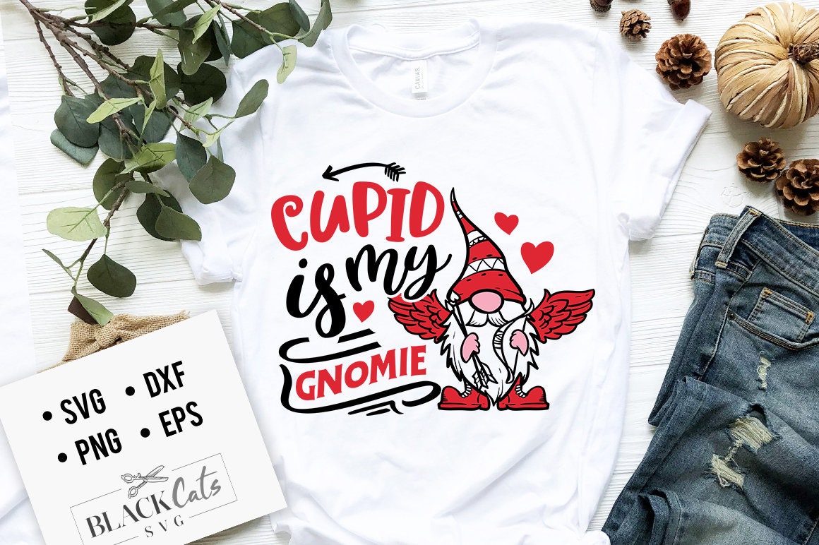Cupid is My Gnomie SVG Valentine's Day 