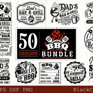 Barbecue SVG Bundle 50 designs , BBQ svg bundle, bbq svg, Grilling svg bundle, Funny apron svg, Dad's Bar and Grill svg