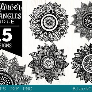 Sunflower Zentangle Bundle SVG