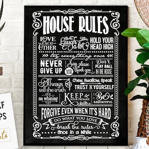 House Rules SVG, House rules poster svg, Welcome to our house svg, Family rules svg,  In this house poster svg, In this Family svg,