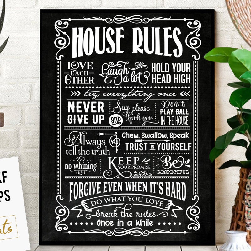 House Rules - Etsy