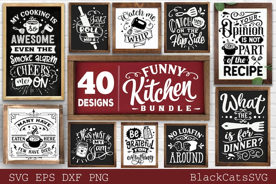 Funny Kitchen Sayings lettering bundle svg vol.1 - Buy t-shirt designs