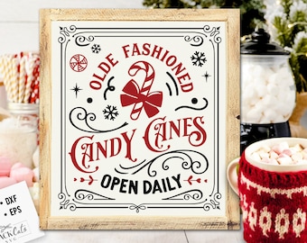 Old fashioned Candy canes svg,  Candy canes poster svg, Farmhouse Christmas svg,  Farmhouse candy canes svg, Farmhouse Christmas poster svg,