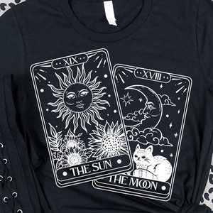 Tarot cards sun and moon SVG, Tarot svg, Tarot cards svg,Magic illustration svg, Witchcraft svg, Boho svg, Boho illustration svg, image 2