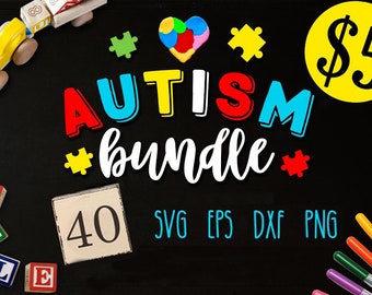 Autism Bundle - 40 autism SVG - Autism awareness
