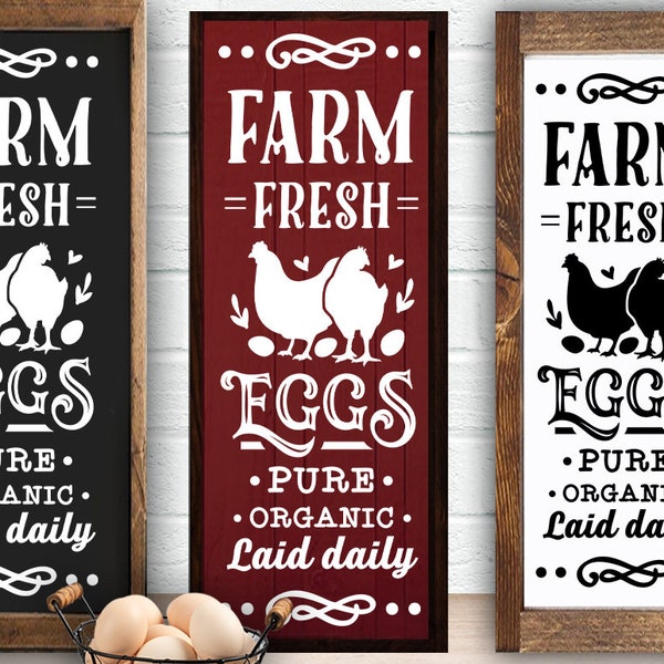 Farm fresh eggs svg, Vertical sign svg, Eggs svg, Local egg dealer svg, Chicken svg,  Farmhouse chicken svg, Sarcastic chicken svg