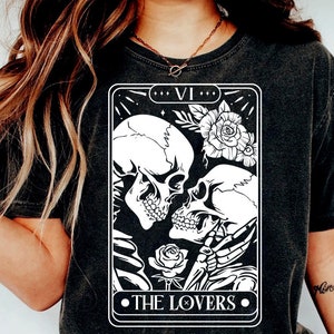 The Lovers SVG, The Lovers Tarot Karte svg, Skelett Svg, Valentine Svg, Tarot Karte svg