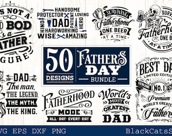 Father's Day SVG Bundle 50 designs, Funny dad svg, Dad svg bundle, dad svg, father's day shirt svg