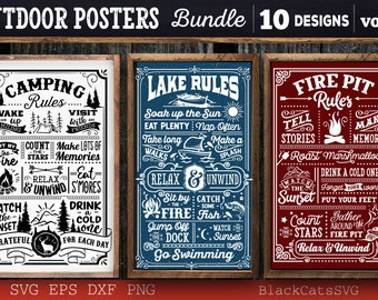 Outdoor Rules Bundle SVG 10 designs