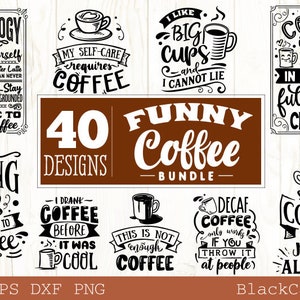 Funny Coffee Bundle SVG 40 designs