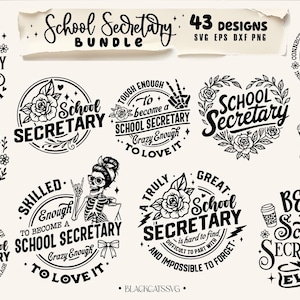 School Secretary 43 Designs SVG, Secretary Svg, Funny School Secretary ...