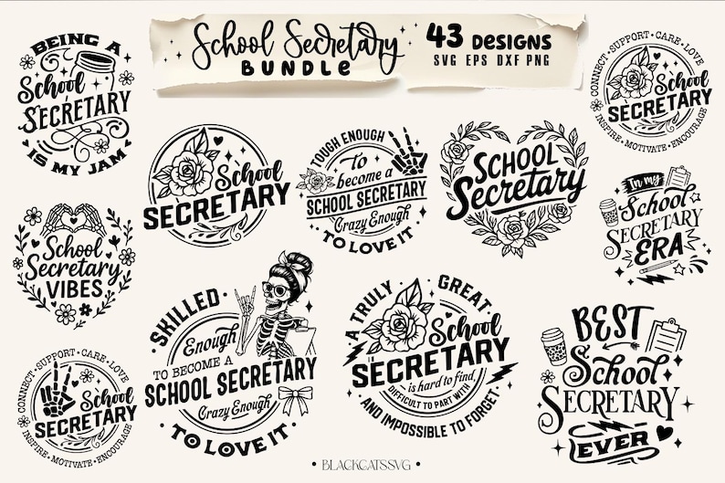 Secretary Notes Design School Secretary 43 Designs SVG, Secretary Svg, Funny School Secretary ...