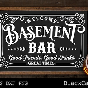 Basement bar svg, Dad&#39;s bar svg, Man cave svg, Father&#39;s day gift svg, bar poster svg