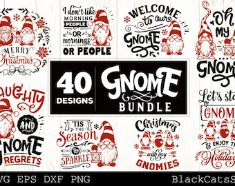 Christmas Gnomes SVG bundle Gnome bundle SVG 40 designs