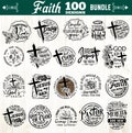 Christian SVG Bundle, Bible verse svg bundle, Faith bundle 100 designs SVG, Christian quotes svg, Bible verses svg, Religious Jesus bundle product logo