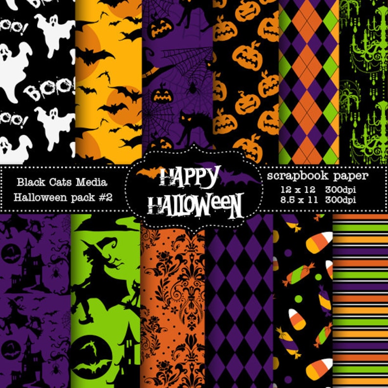 Halloween Paper Printable Halloween Electronic Paper - Halloween Occasion - Instantaneous Obtain 12 x 12 inside AND 8.5x11 within just - image regarding Printable Halloween Paper called Halloween Paper Printable Halloween Electronic Paper - Halloween Bash - Prompt Obtain 12 x 12 inside AND 8.5x11 in just -