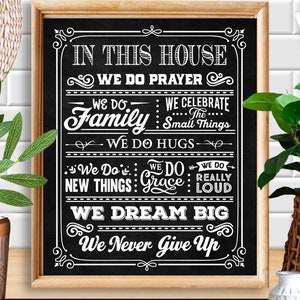 In this house SVG, House rules poster svg, Welcome to our house svg, House rules svg,  In this house poster svg, In this Family svg,