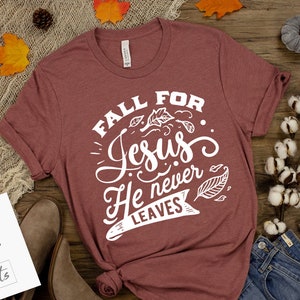 Fall for Jesus Non lascia mai svg, Autumn svg, Fall svg, autumn svg design, thanksgiving svg, happy fall svg