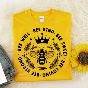 Bee kind bee well bee sweet svg, Bee svg, Sunflower svg, Honey bee svg, Honey svg, Bee quotes svg,