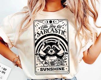 Your little ray of sarcastic sunshine svg, Sarcastic svg, Tarot raccoon svg, Has arrived svg, funny raccoon svg, sassy raccoon , trendy PNG
