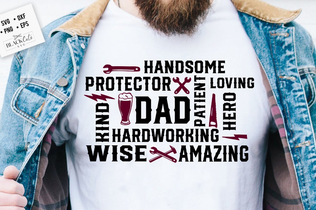 Dad Word Art Svg Dad Tools Word Art Svg Father's Day - Etsy