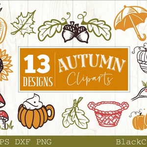 Pacchetto clipart autunnale in formato SVG, Autunno in formato SVG, Autunno in formato SVG, design in formato SVG autunnale, Ringraziamento in formato SVG, clipart autunnali in formato SVG, illustrazioni autunnali