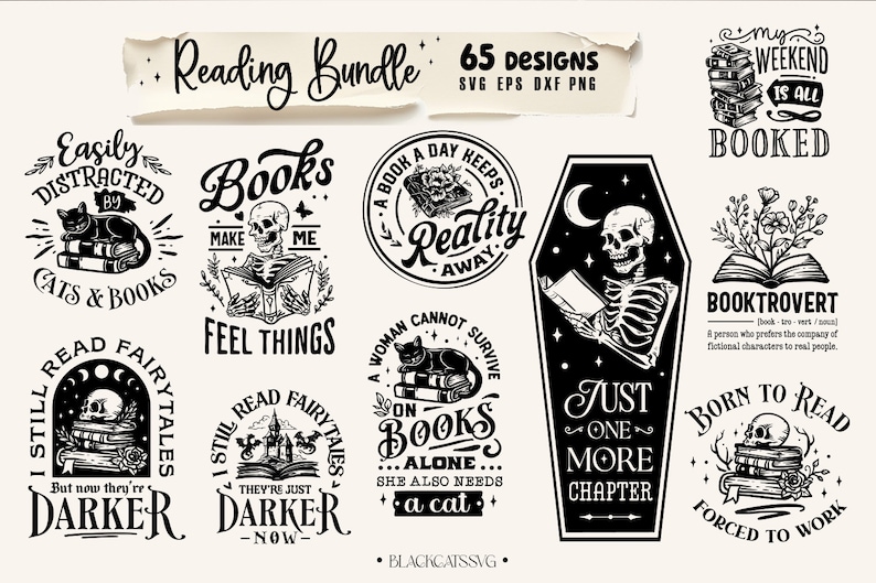 Reading Bundle 65 designs SVG, Floral books svg, Book lover svg bundle, Books bundle svg, Pile of books bundle svg, Book dragon svg image 4