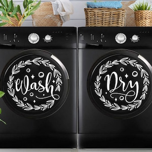 Wash and dry svg, Washer Dryer svg, Laundry Svg, Wash and dry Sign, Washing Machine sticker svg, Laundry room svg