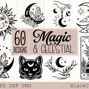Lot magique et céleste de 60 motifs SVG
