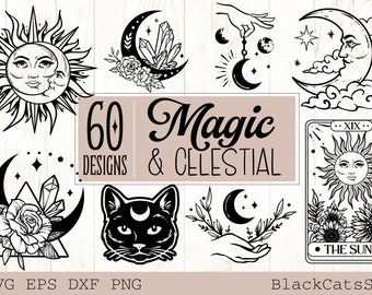 Magic and Celestial SVG bundle 60 designs