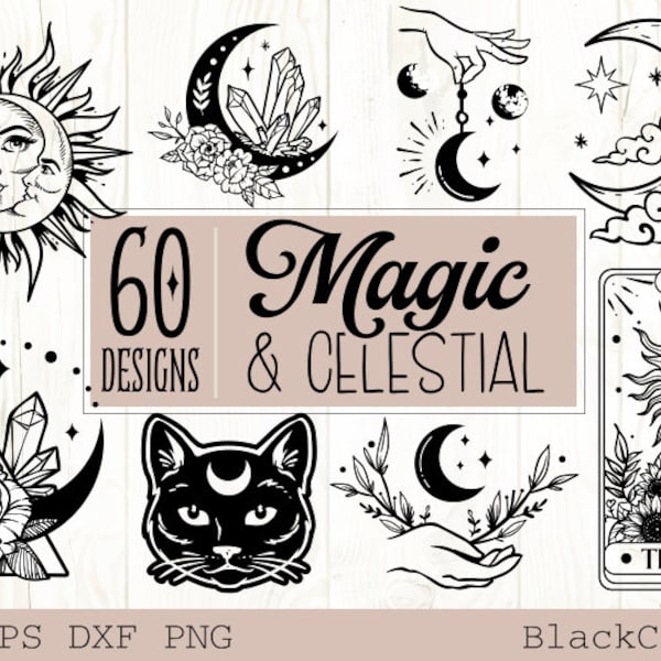 Magic and Celestial SVG bundle 60 designs