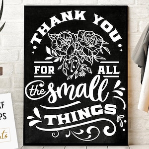 Thank you for all the small things SVG, Valentine&#39;s Day SVG, Valentine Shirt Svg, Love Svg