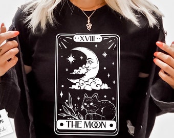 Tarot card moon SVG, Tarot svg, Tarot cards svg,Magic illustration svg, Witchcraft svg, Boho svg, Boho illustration svg, Magic Illustration