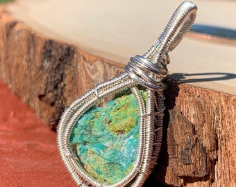 クリソコラペンダント。ワイヤーラップ - Etsy 日本