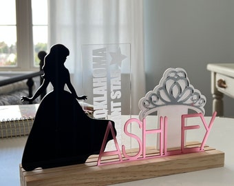 Young Pageant Girl with Tierra Grandstand, Personalized Pageant Gift, Choose your Pieces and Colors