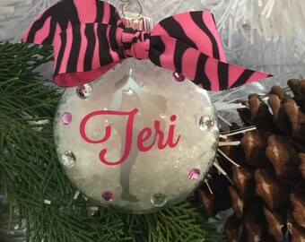 Cheerleader Scorpion Hitch Ornament, Personalized
