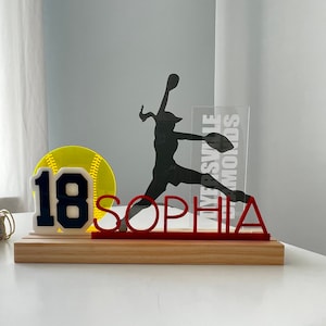 Softball Pitcher Grandstand, Personalized Softball Gift, Choose your Pieces and Colors
