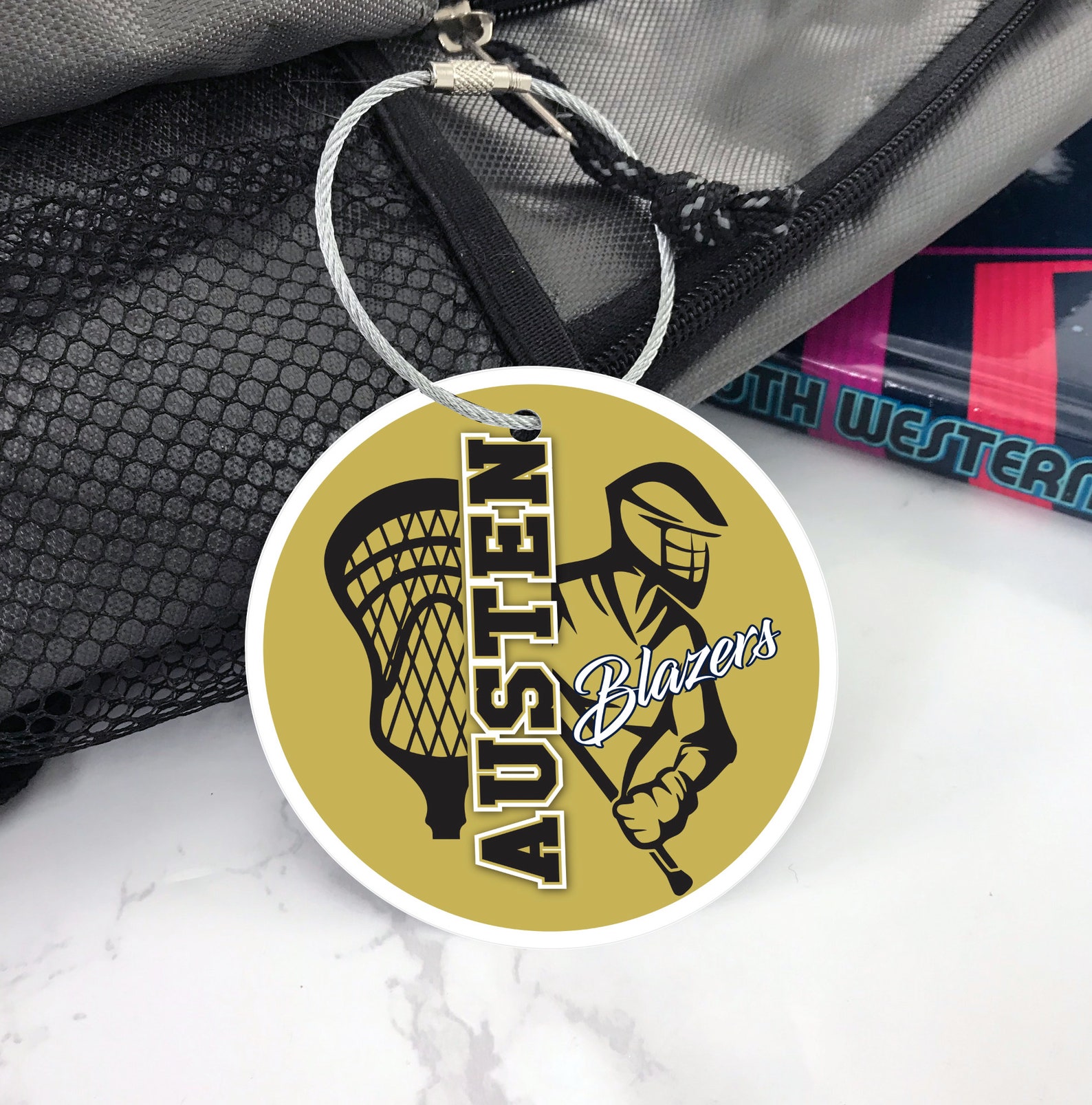 Men's Lacrosse Bag Tag Aluminum Bag Tag Lacrosse Gifts Etsy