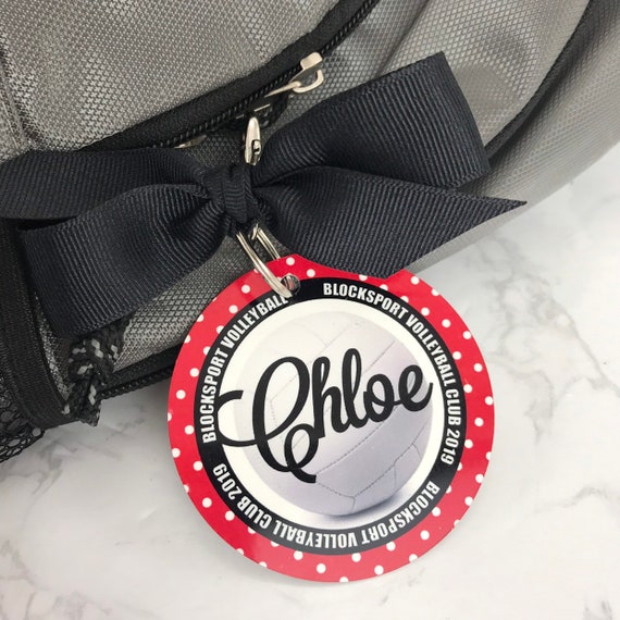 Volleyball Aluminum Bag Tag Personalized with Your Name