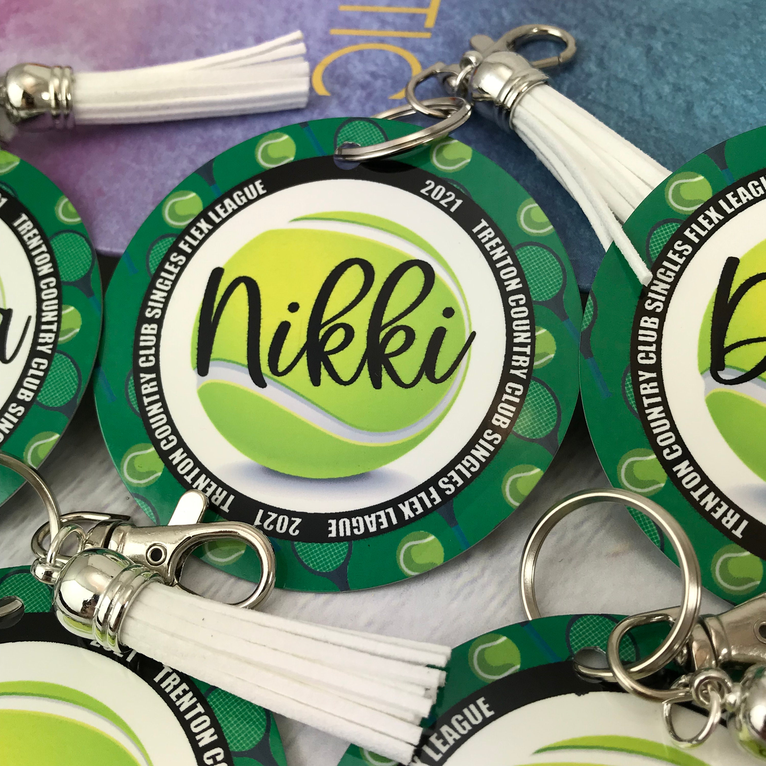 Tennis Ball Bag Tag Aluminum Bag Tag Tennis Gifts Mini Etsy