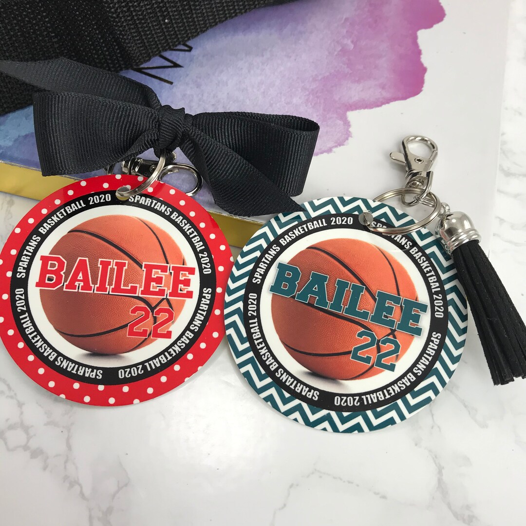 Basketball Bag Tag, Aluminum Bag Tag, Basketball Gifts, Outer C Design
